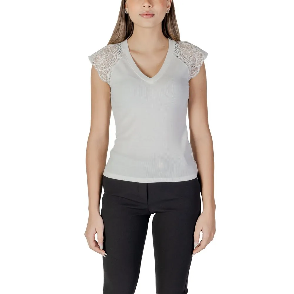 Morgan De Toi Women's White Recycled Polyester Tops & T-Shirt