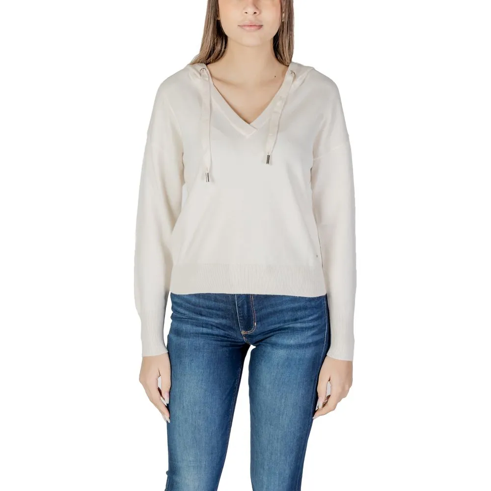 Morgan De Toi Women's Cream Viscose Tops & T-Shirt