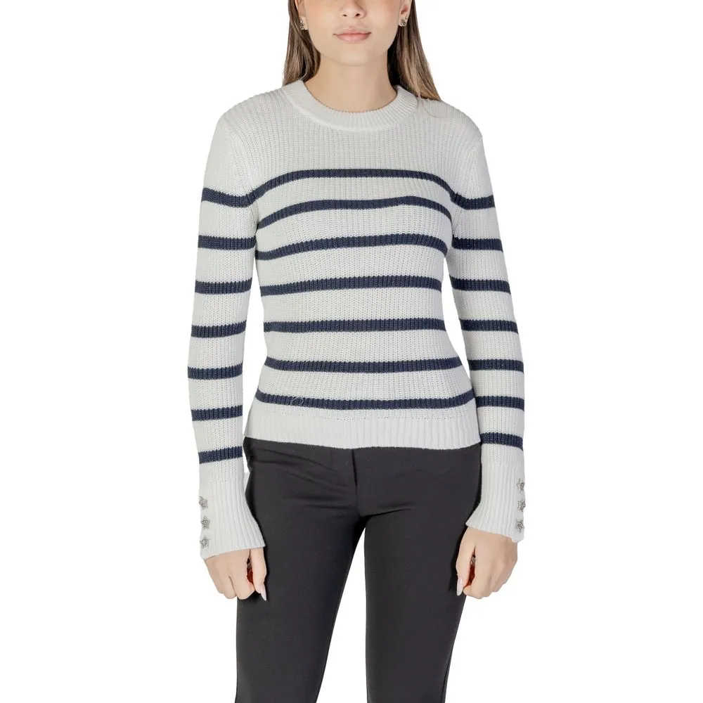 Morgan De Toi Women's White Cotton Sweater