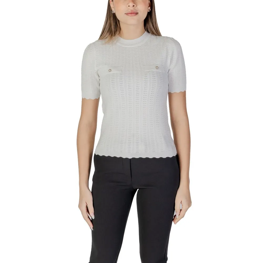 Morgan De Toi Women's White Recycled Polyester Tops & T-Shirt