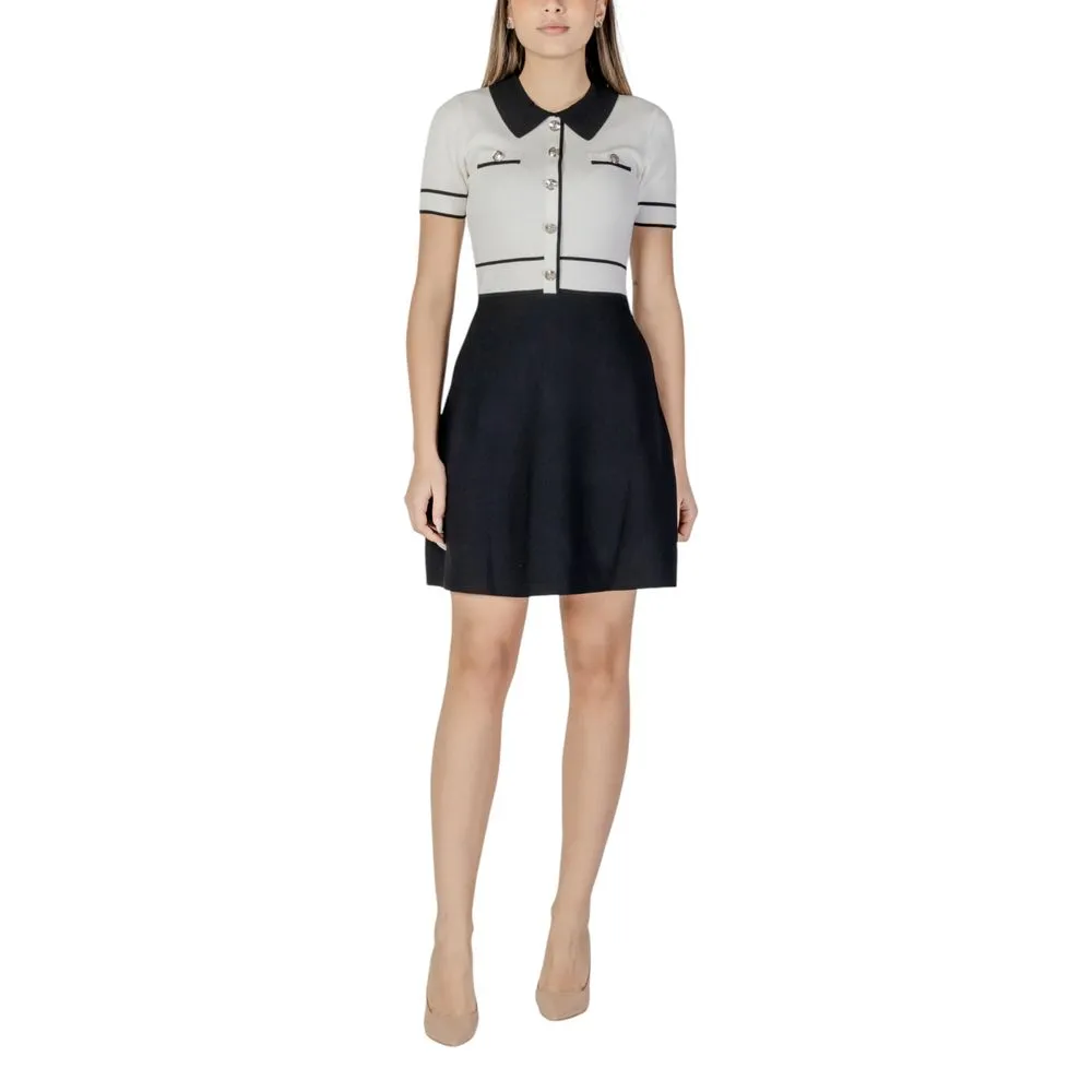Morgan De Toi Women's Black And White Viscose Dress