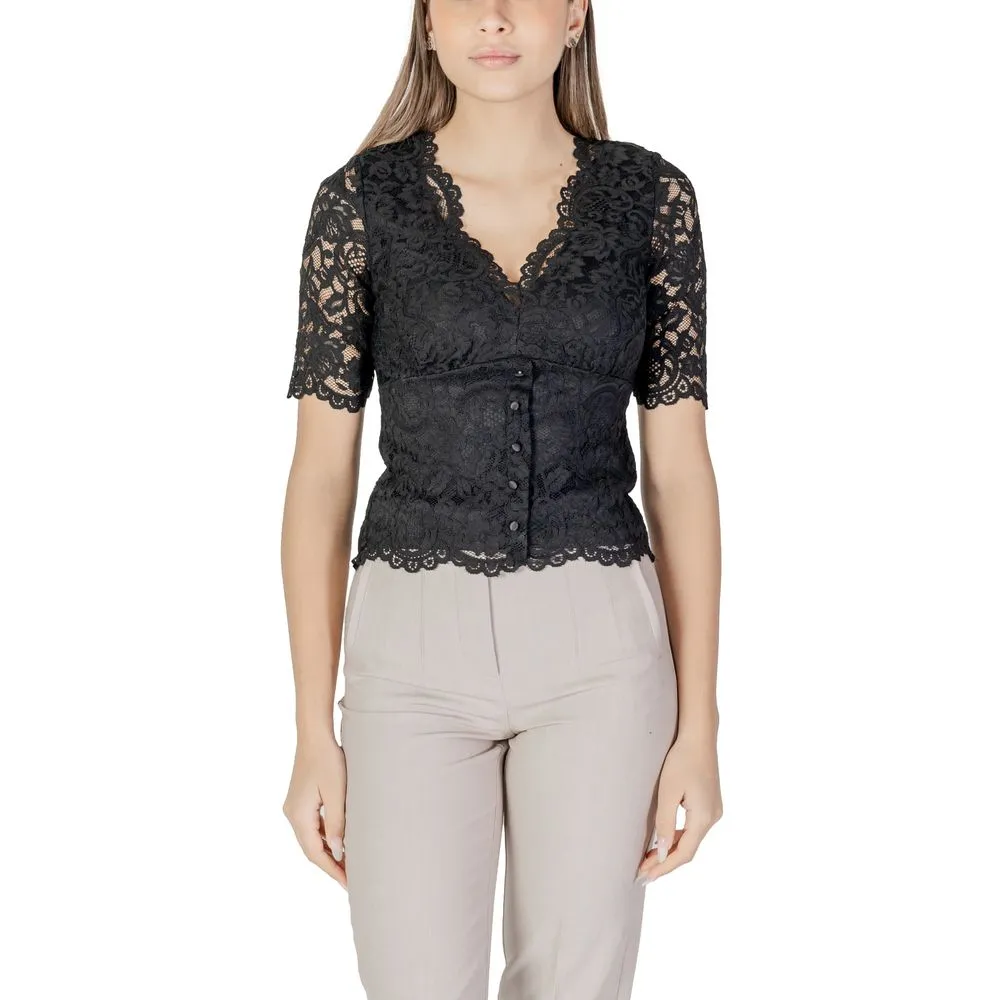Morgan De Toi Women's Black Polyamide Tops & T-Shirt