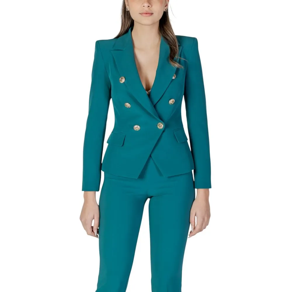 Rinascimento Women's Black Polyester Suits & Blazer
