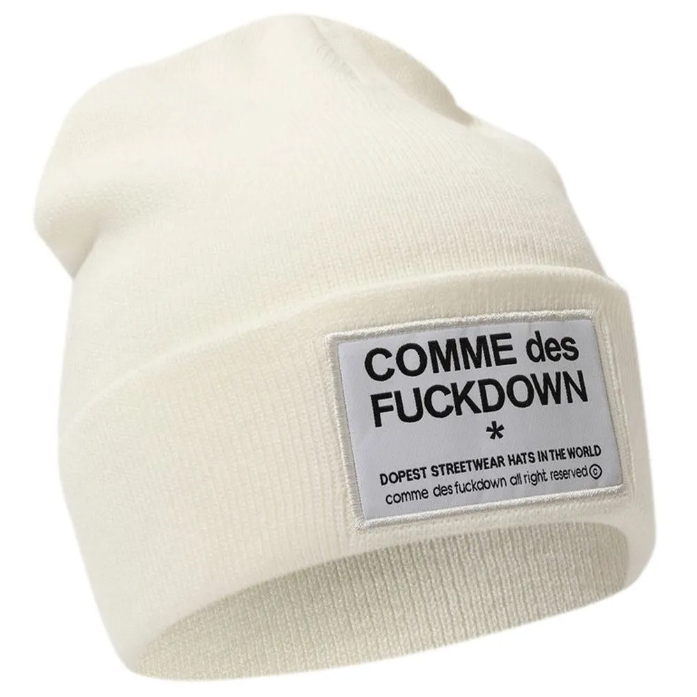 Comme Des Fuckdown Men's White Acrylic Hats & Cap