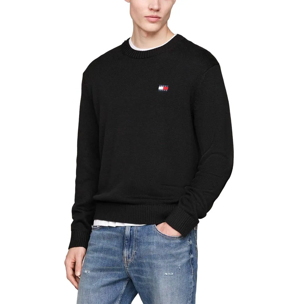 Tommy Hilfiger Jeans Men's Black Recycled Polyester Sweater