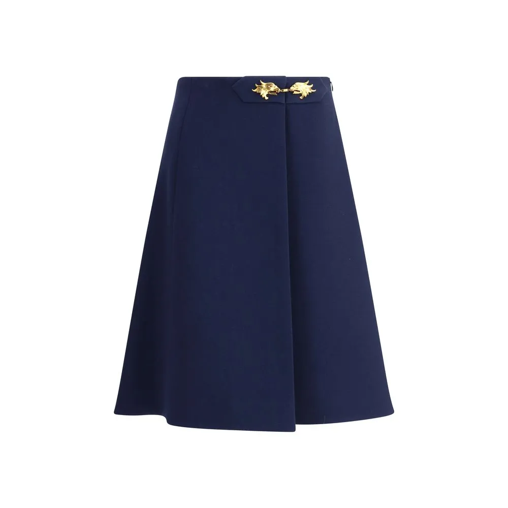 Valentino Women's Midi Skirt with Pleat