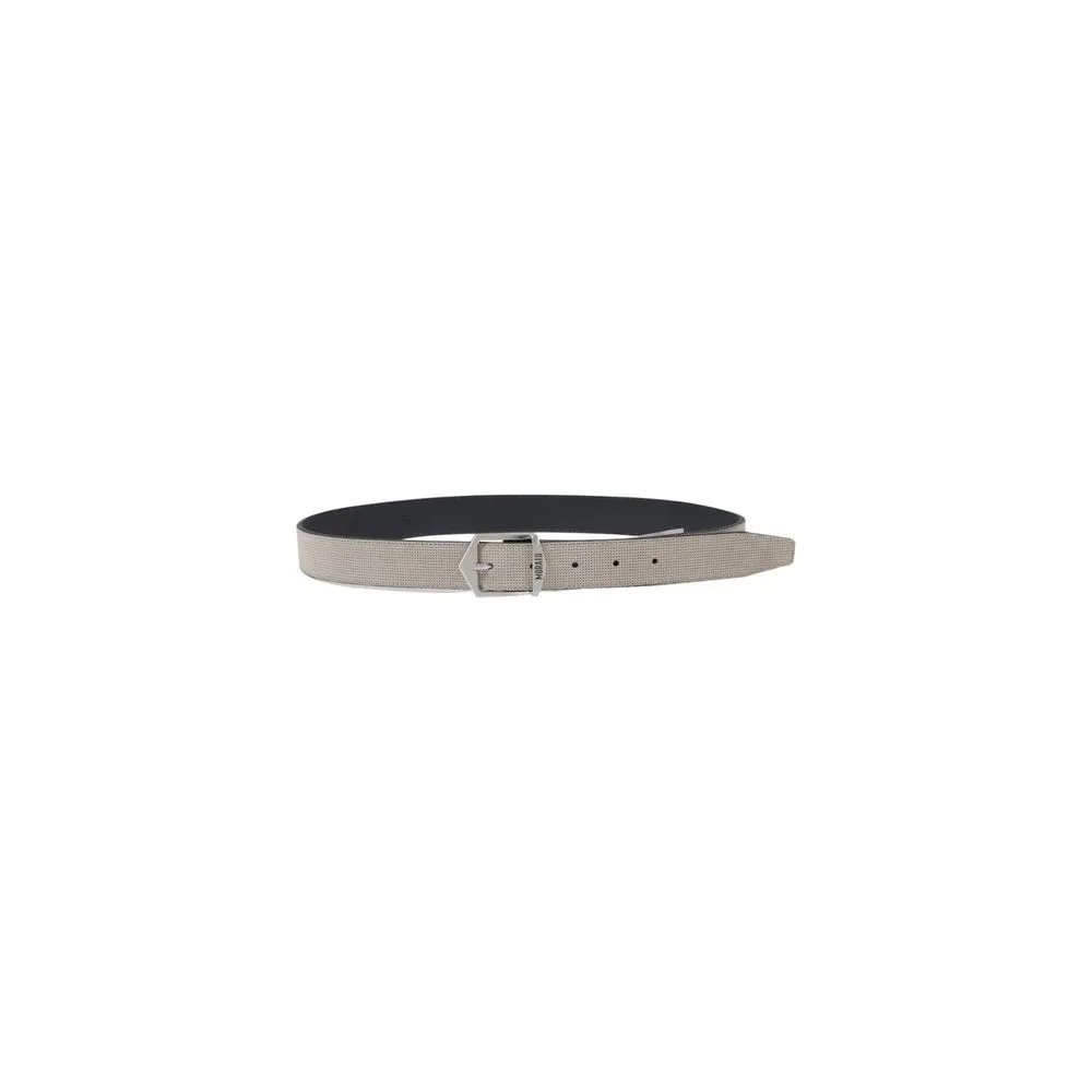 Antony Morato Men's Gray Leather Belt