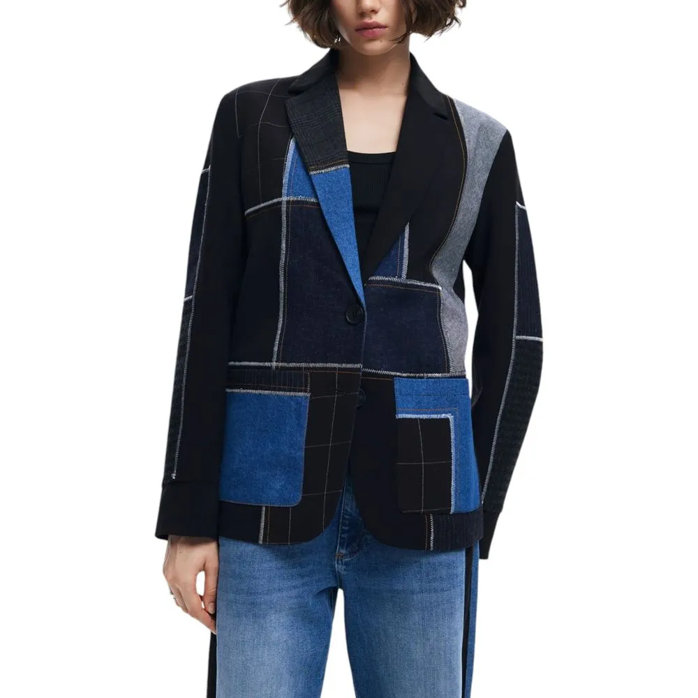 Desigual Women's Black Polyester Suits & Blazer