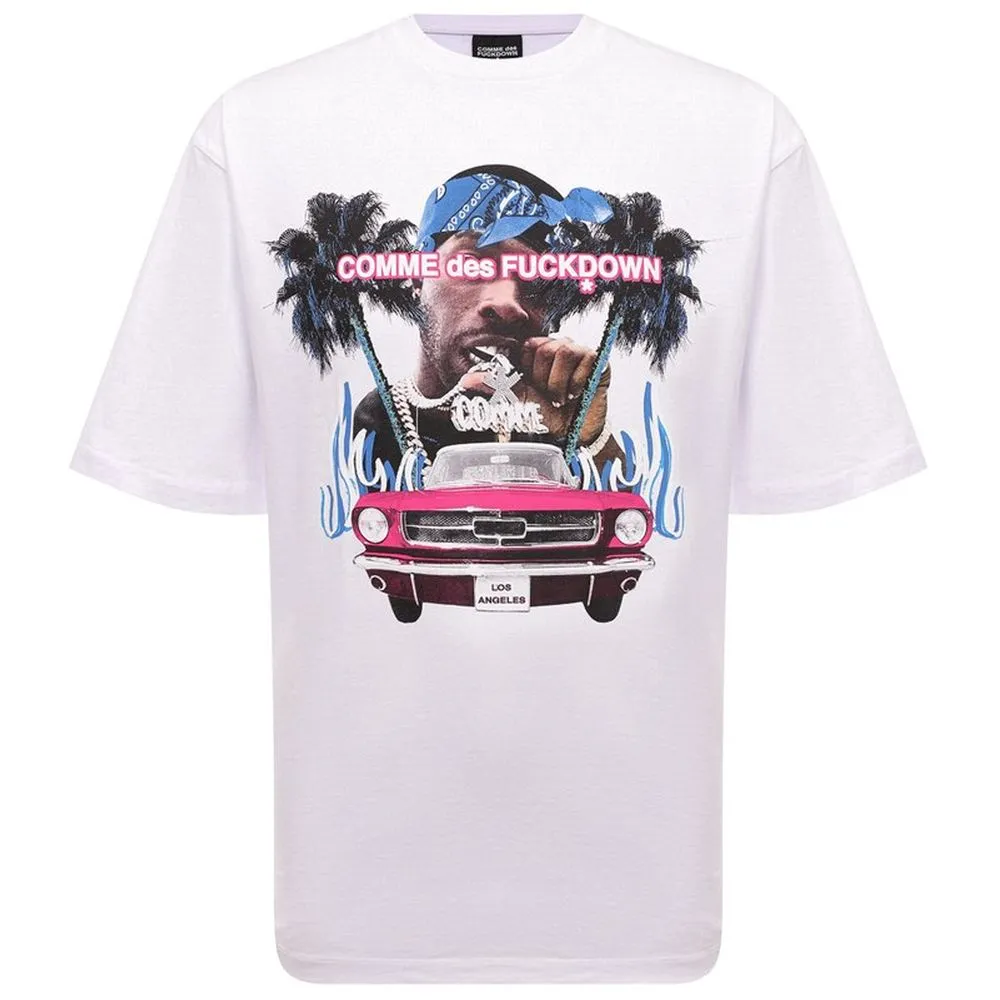 Comme Des Fuckdown Men's White Cotton T-Shirt