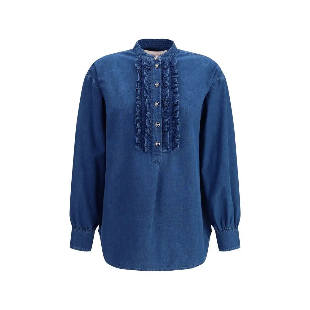 Valentino Pap Women's Ruffle denim Shirts