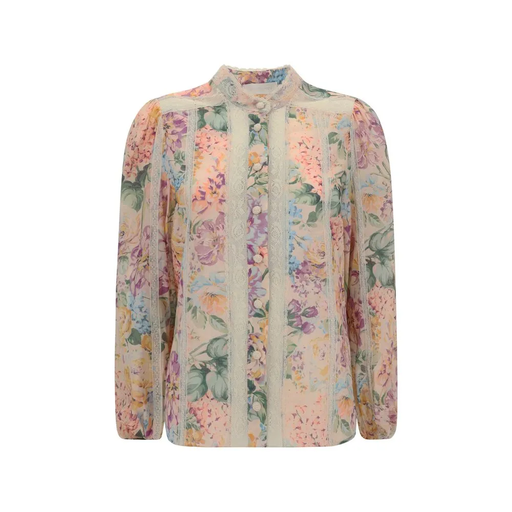 Zimmermann Women's Halliday Lace Trim Shirt