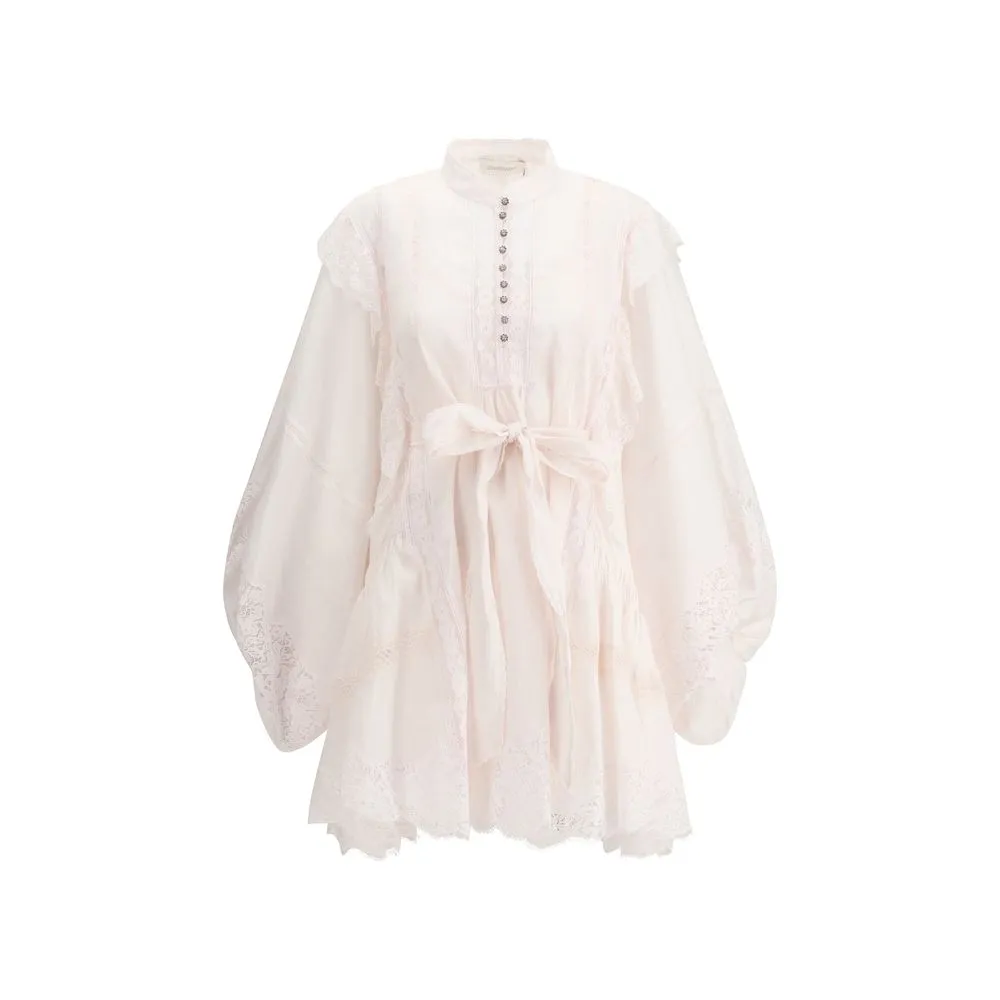 Zimmermann Women's Mini Crush Lace Billow Dress