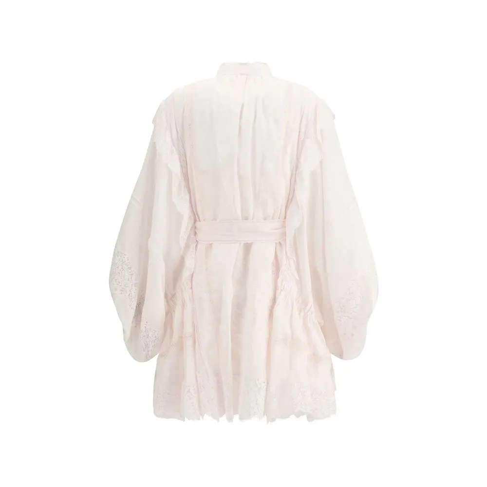 Zimmermann Women's Mini Crush Lace Billow Dress