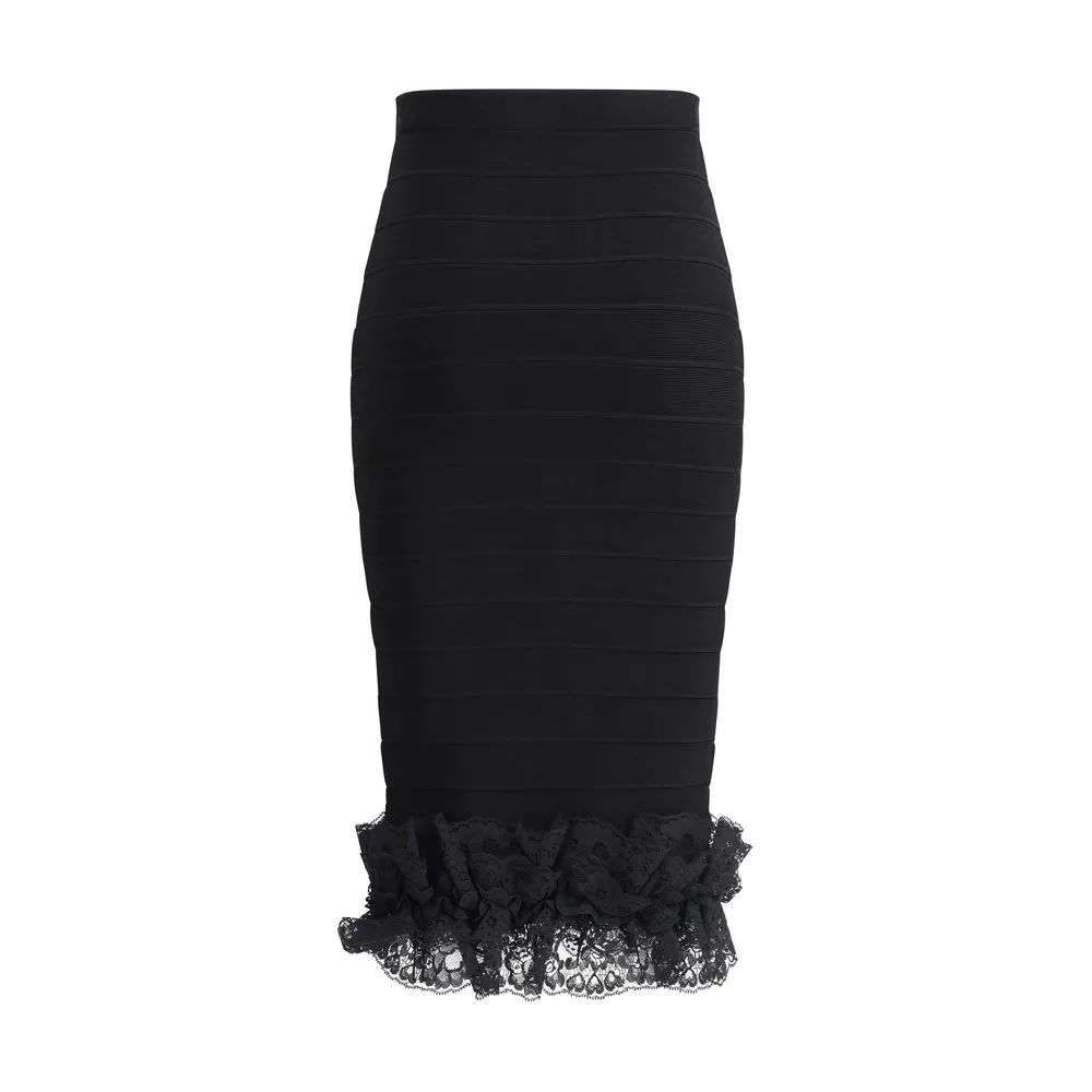 Self-Portrait Women's Lace detail Midi Skirt