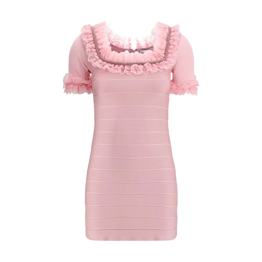 Self-Portrait Women's Ruffle Knit Mini Dres
