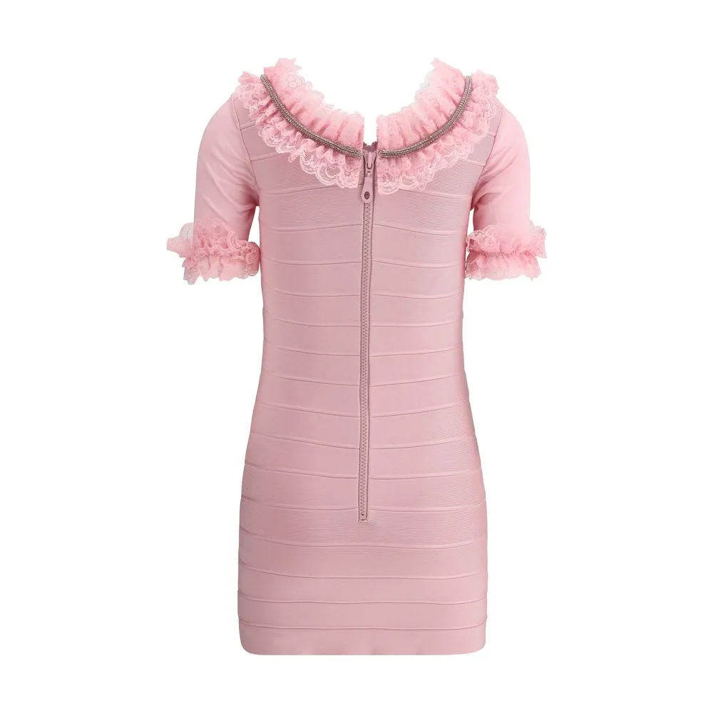Self-Portrait Women's Ruffle Knit Mini Dres