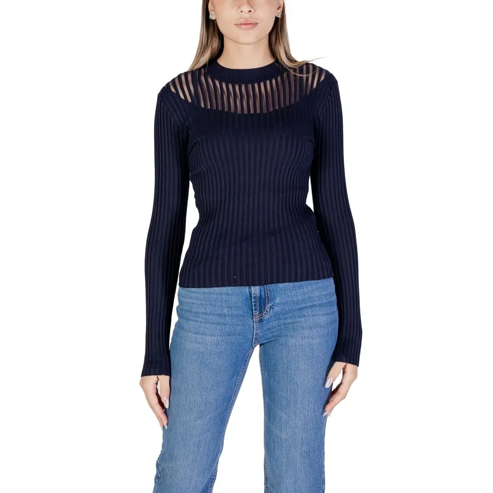 Morgan De Toi Women's Blue Viscose Tops & T-Shirt