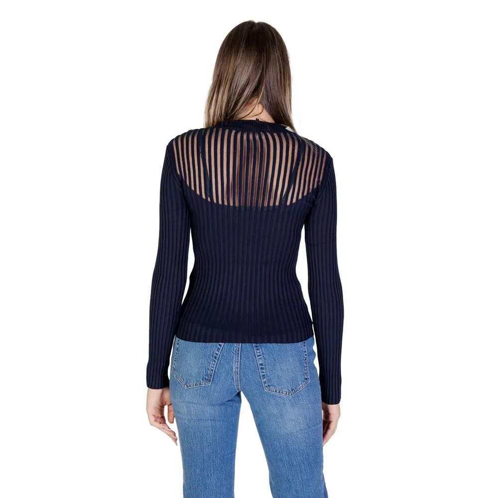 Morgan De Toi Women's Blue Viscose Tops & T-Shirt