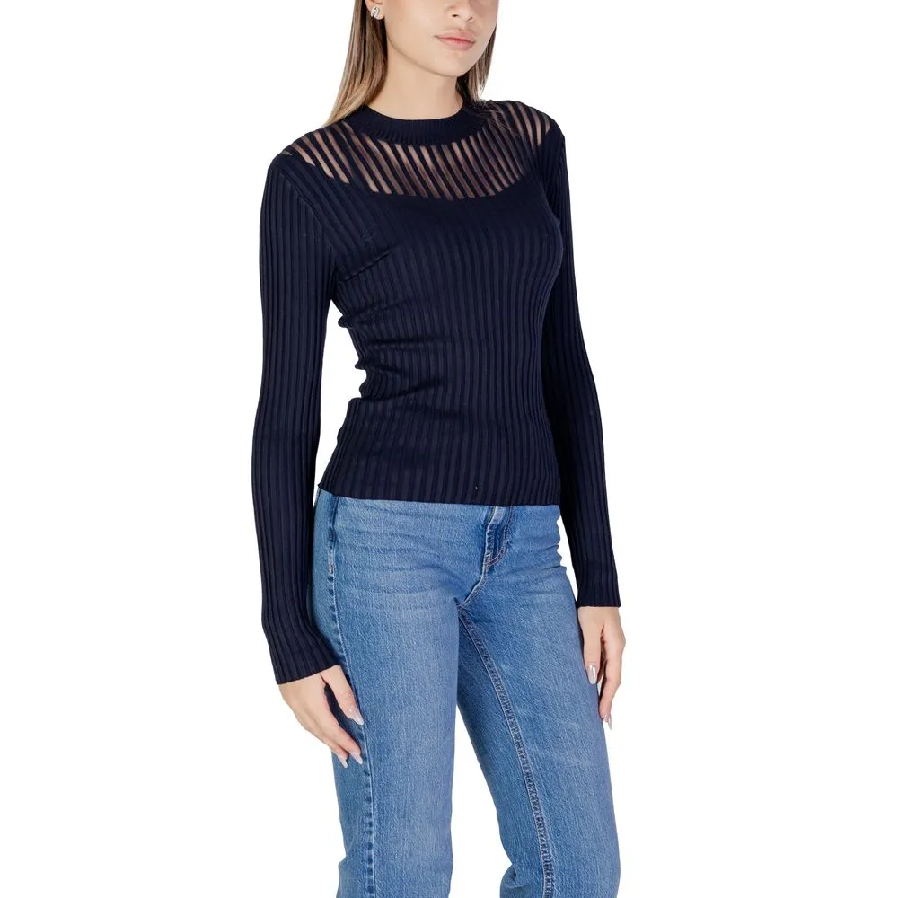 Morgan De Toi Women's Blue Viscose Tops & T-Shirt