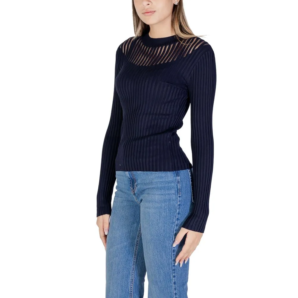 Morgan De Toi Women's Blue Viscose Tops & T-Shirt
