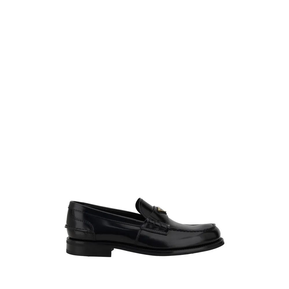 Prada Men's Triangular plaque Loafers