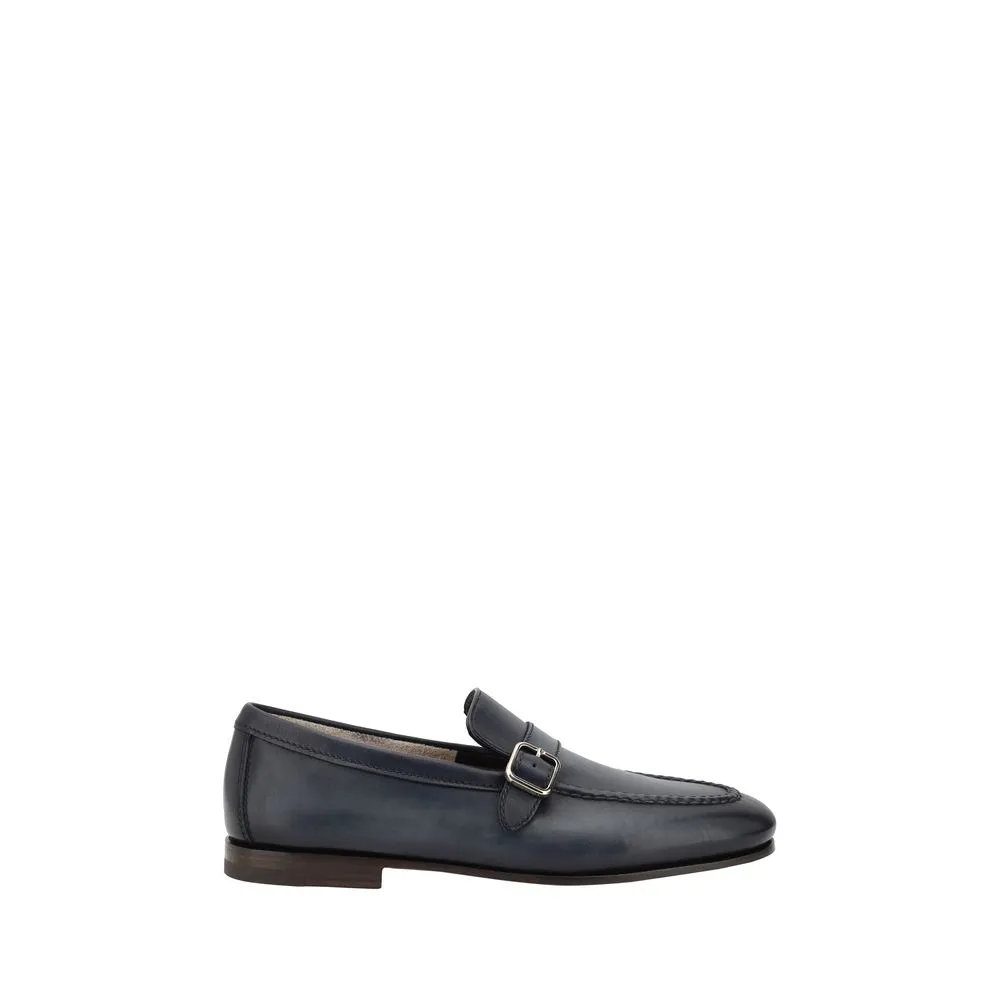 Santoni Men's Loafers with a single buckle