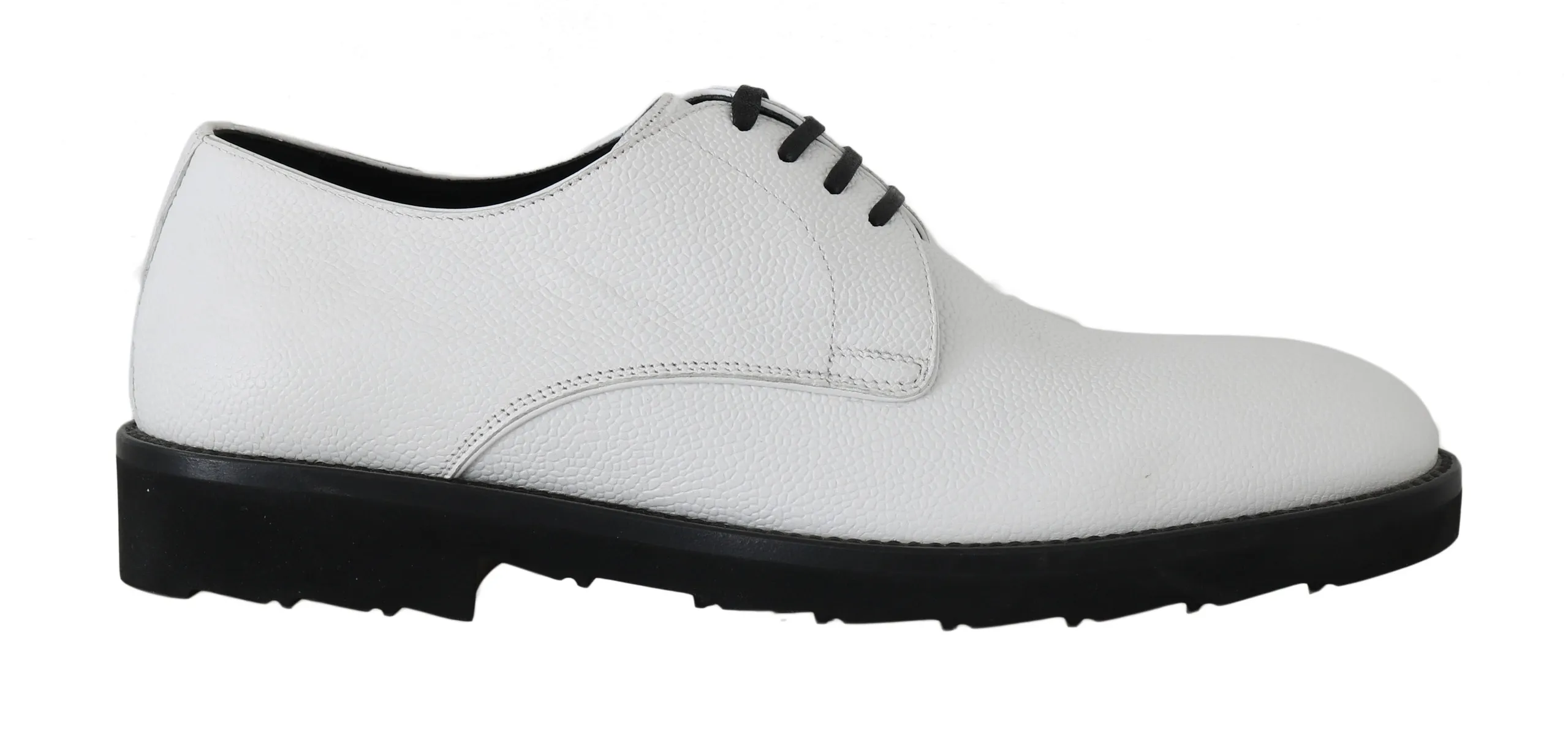 Dolce & Gabbana Men's Elegant White Formal Leather Shoes