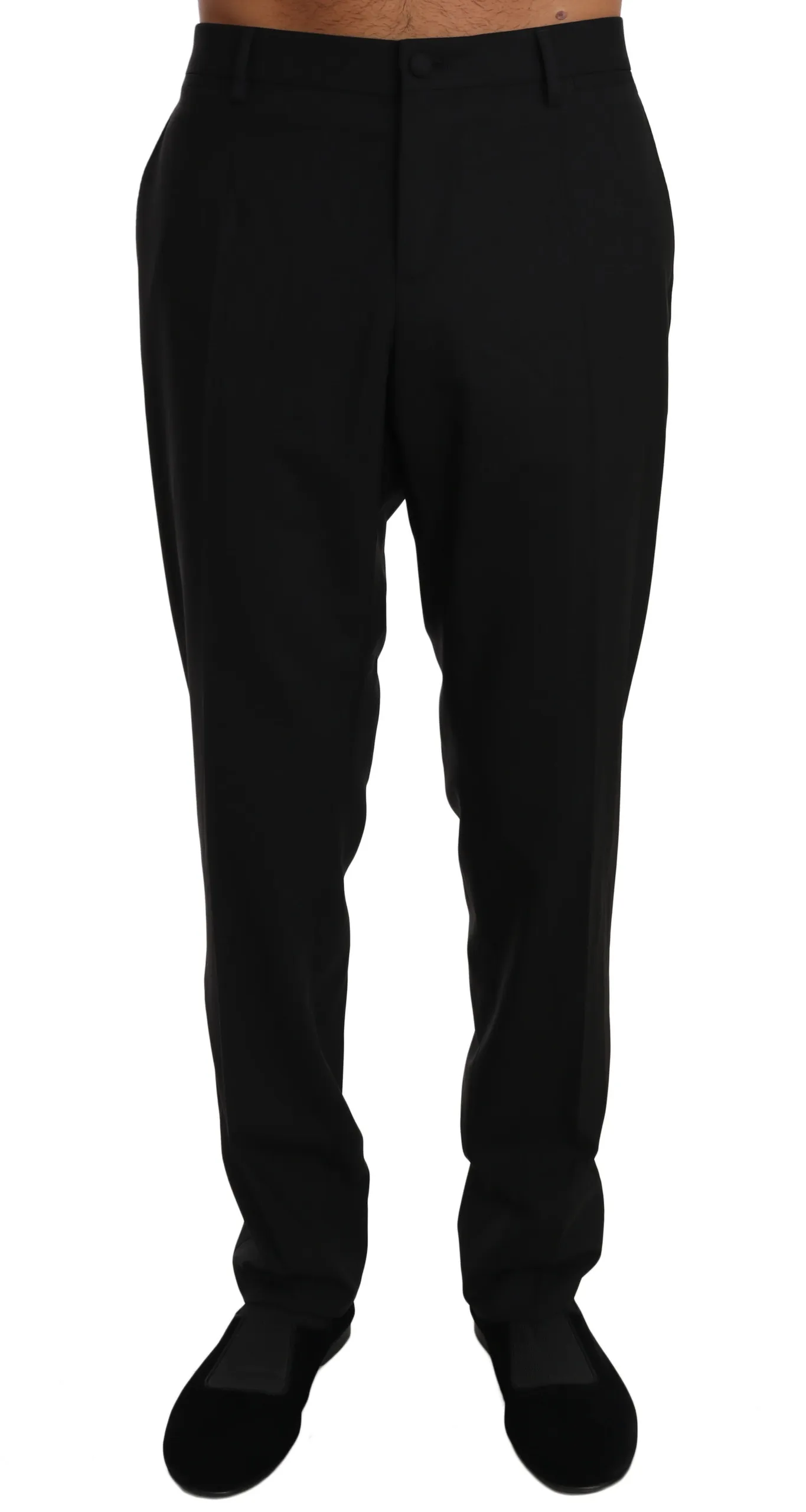 Dolce & Gabbana Men's Elegant Formal Wool Blend Trousers