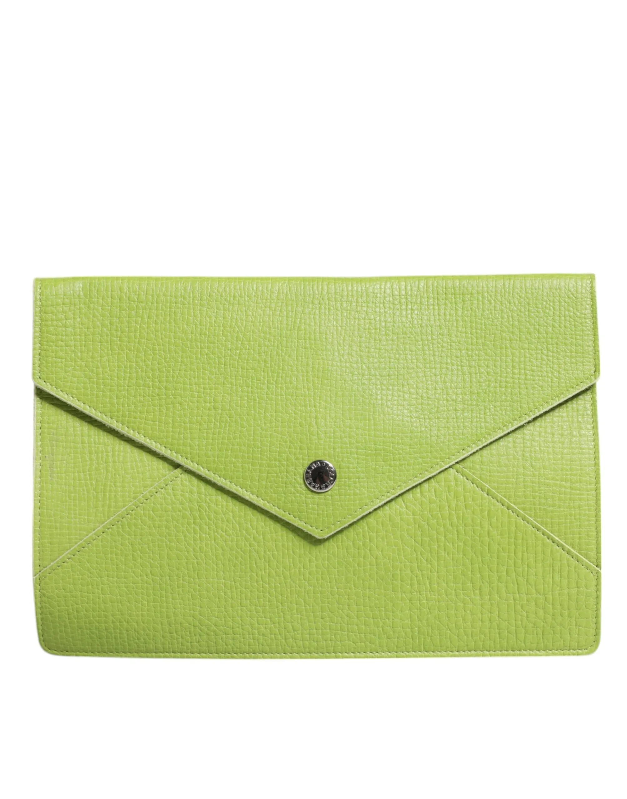 Dolce & Gabbana Women's Green Leather Handbag Clutch Mini Purse Pouch Tablet Case