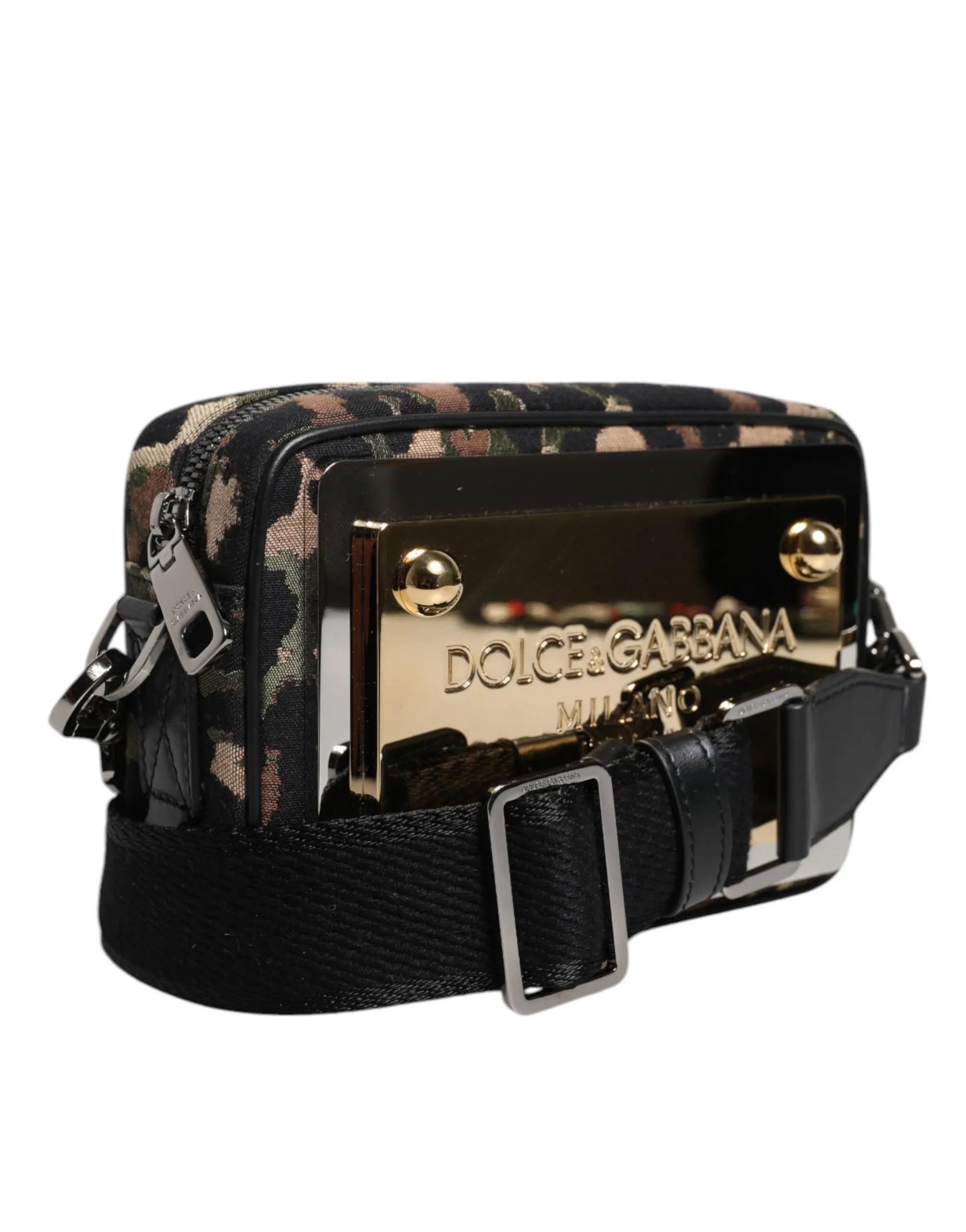 Dolce & Gabbana Women's Multicolor Leopard Jacquard DG Logo Crossbody Bag