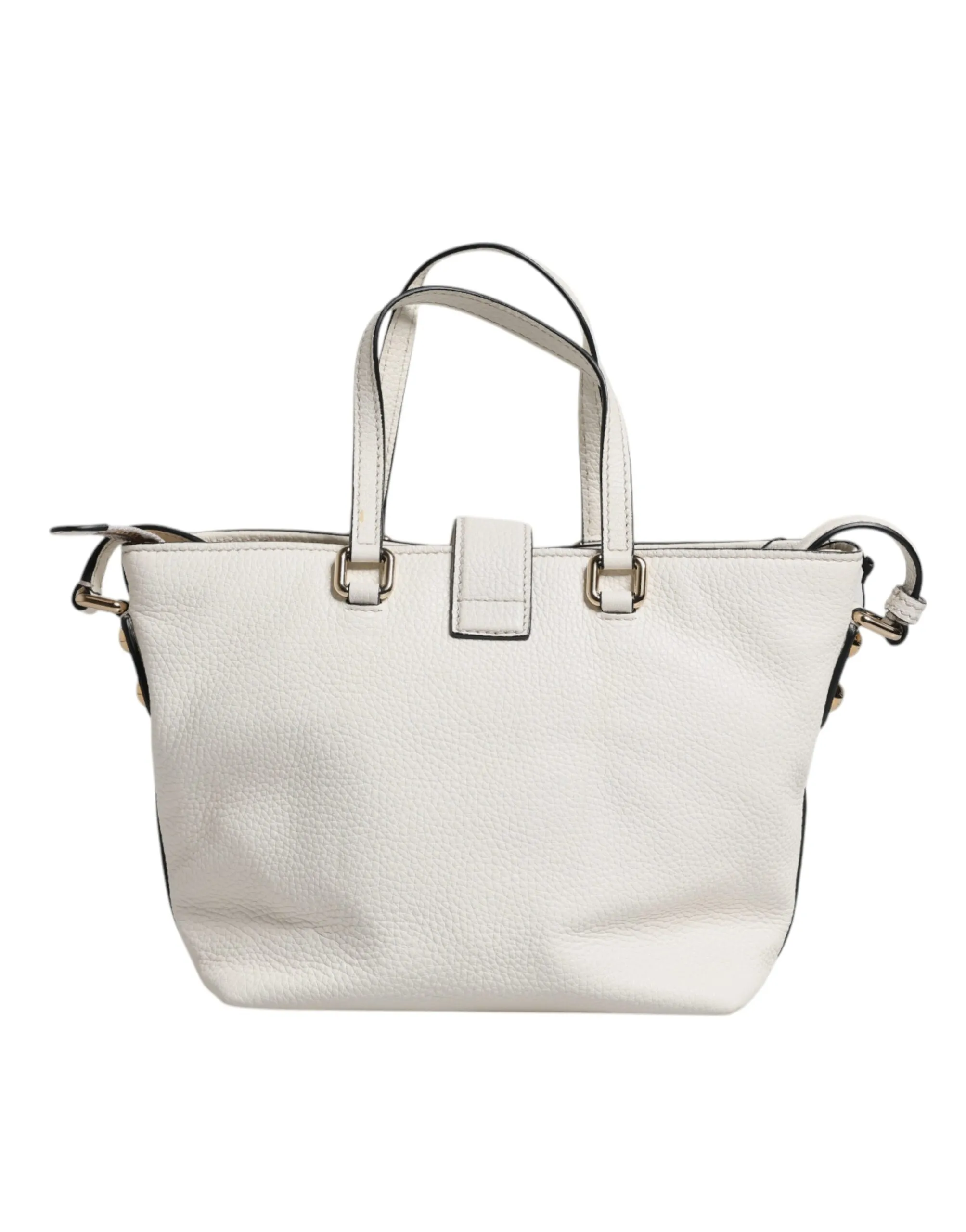 Dolce & Gabbana Women's White Leather Top Handle Tote Crossbody Bag