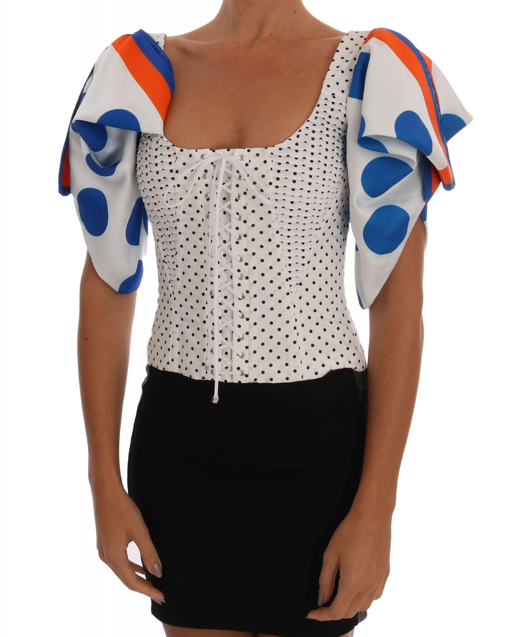 Dolce & Gabbana Women's Elegant Polka Dot Bustier Top