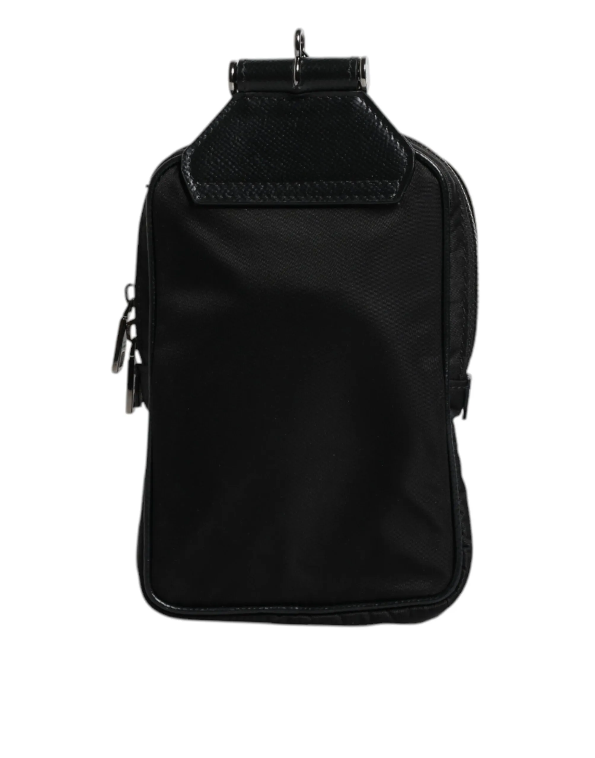 Dolce & Gabbana Men's Black Leather Purse Lanyard Crossbody Bag