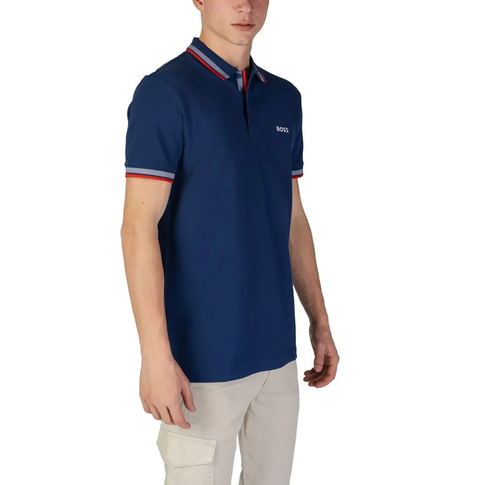 Hugo Boss Men's Light Blue Cotton Polo Shirt