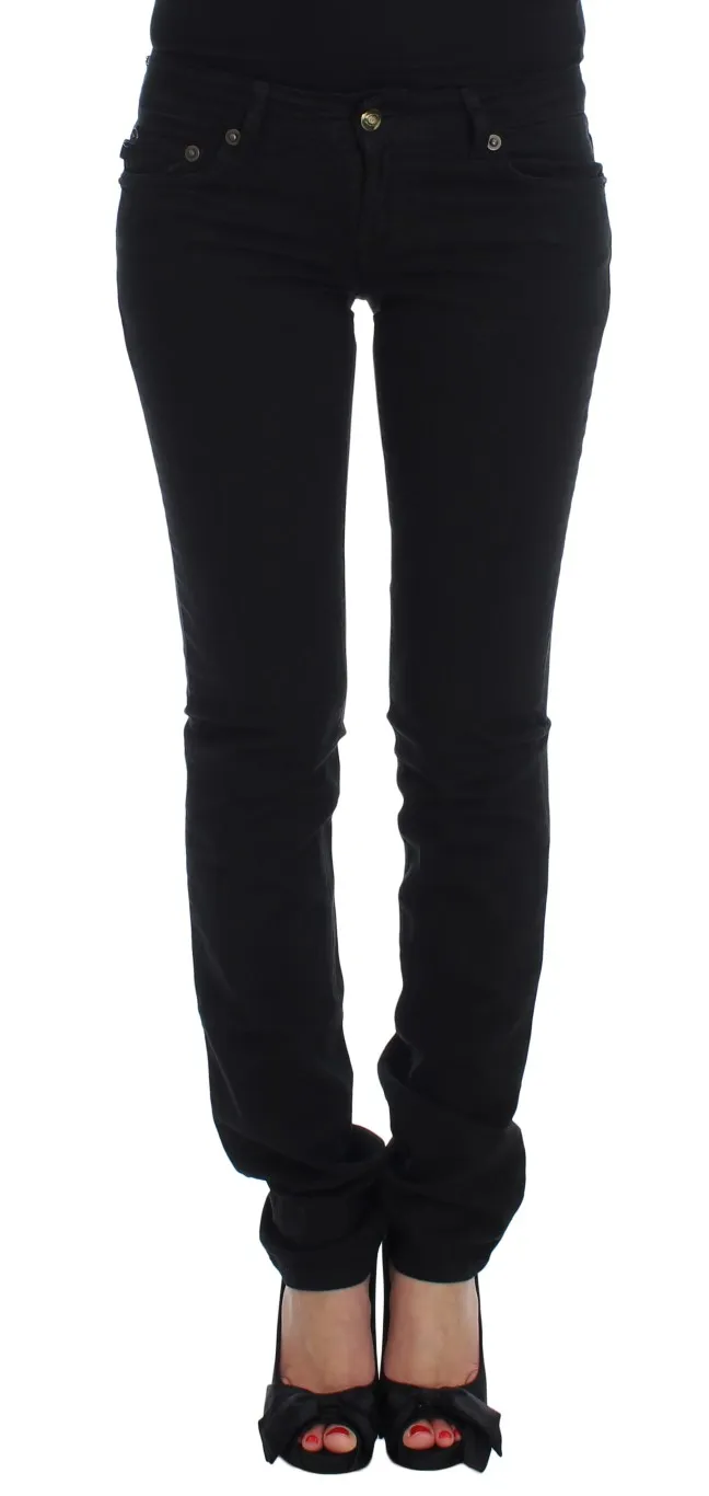 Cavalli Women's Chic Slim Skinny Black Jeans
