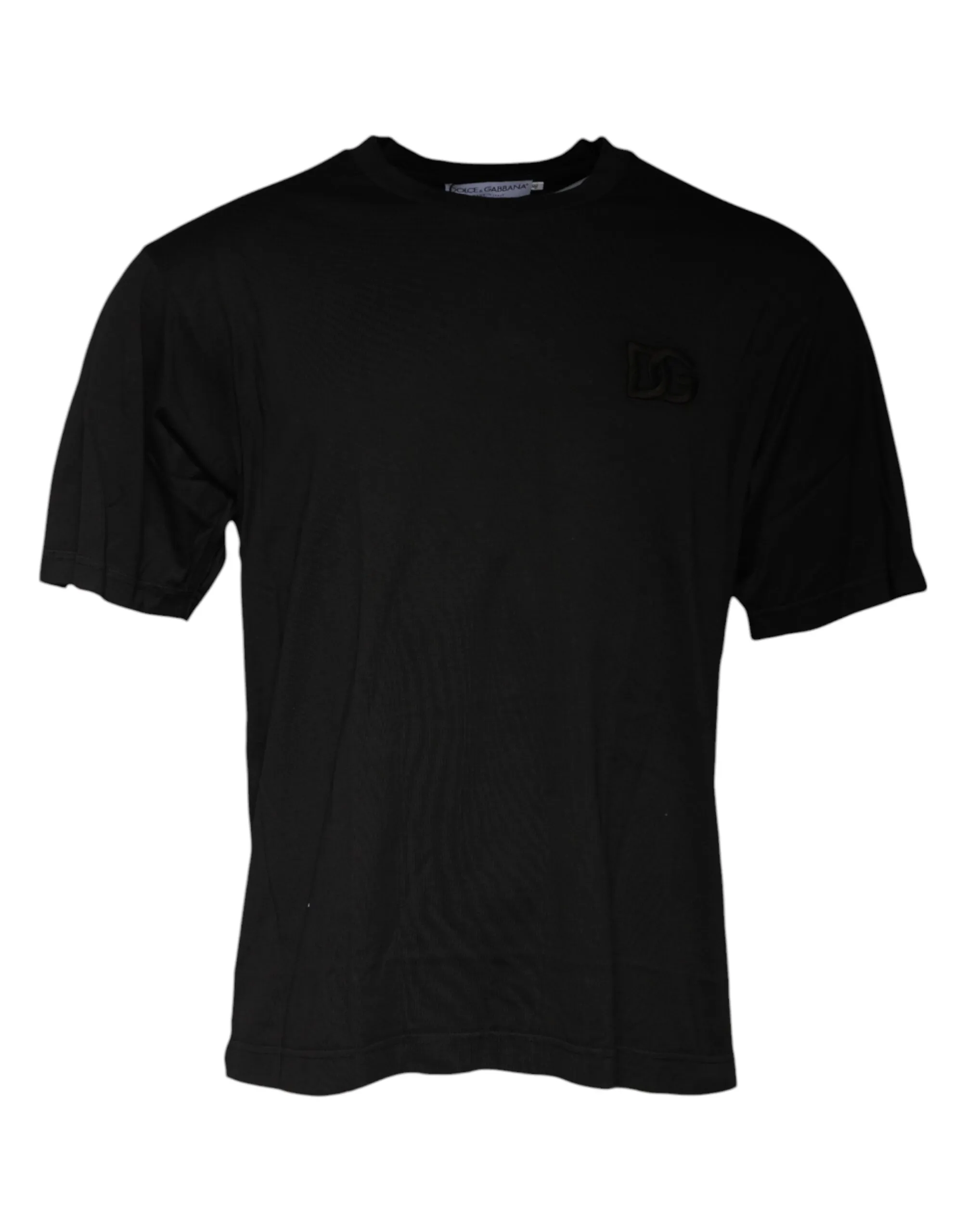 Dolce & Gabbana Men's Black Cotton Crew Neck Short Sleeves T-shirt