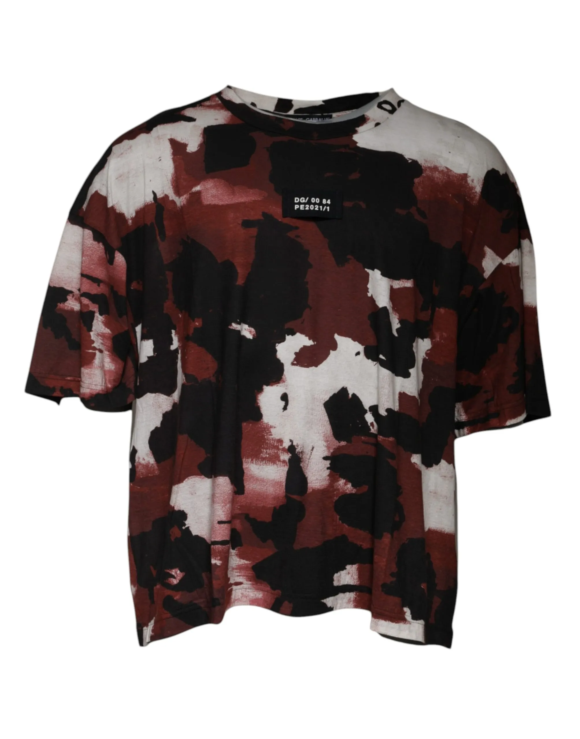 Dolce & Gabbana Men's Multicolor Camouflage Crew Neck T-shirt