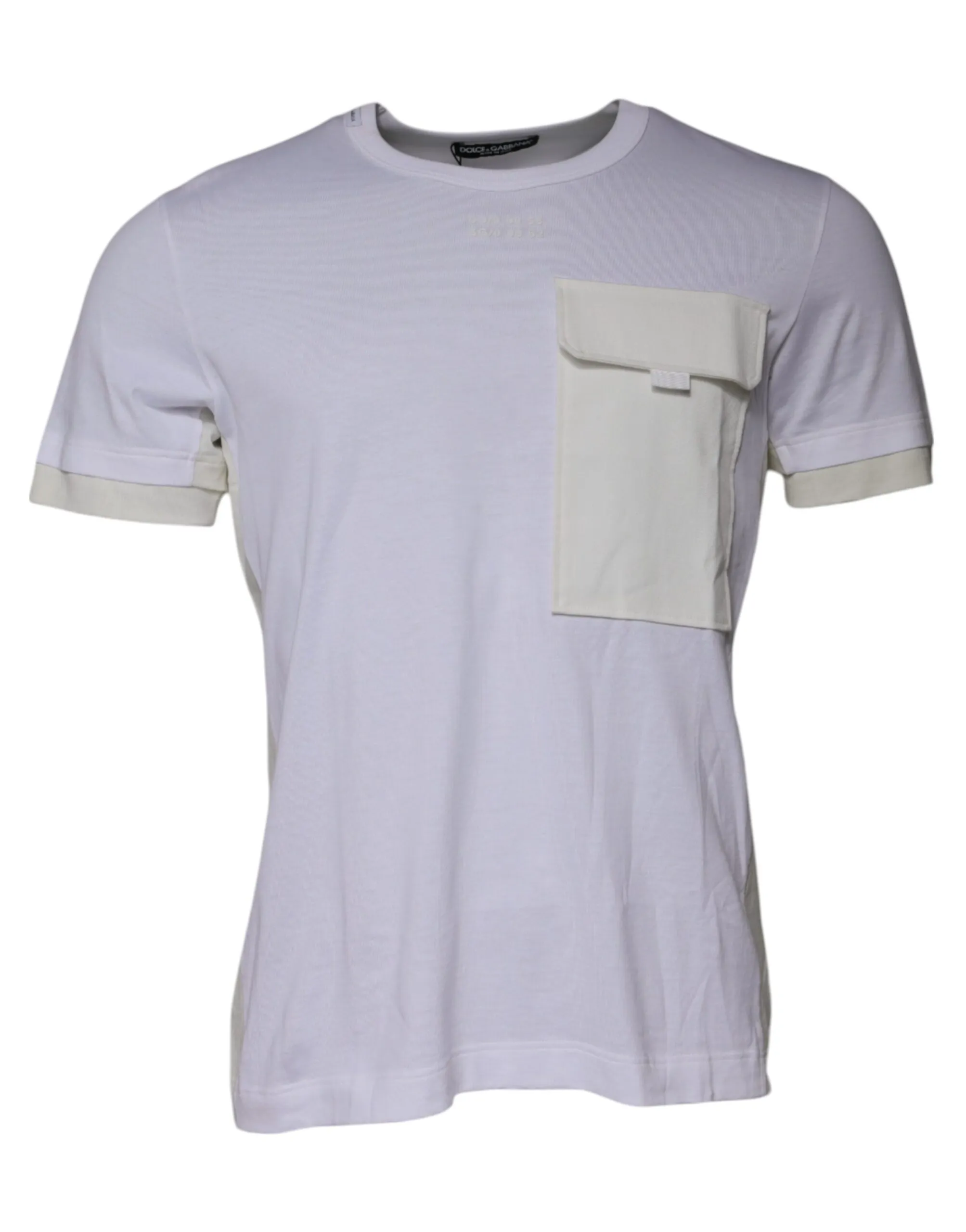 Dolce & Gabbana Men's White Cotton Crew Neck Short Sleeves T-shirt