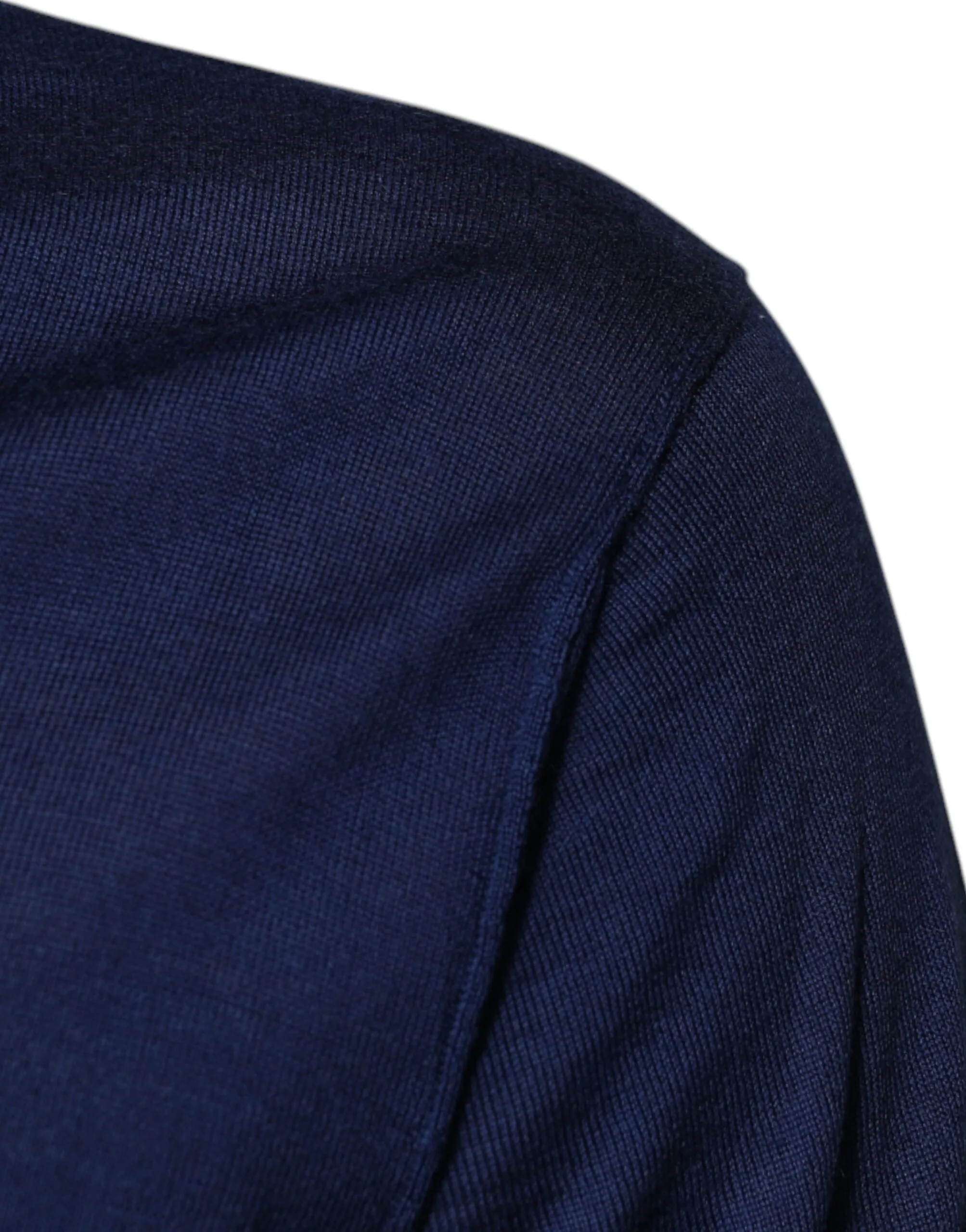 Dolce & Gabbana Men's Navy Blue Cashmere V-neck Pullover Sweater