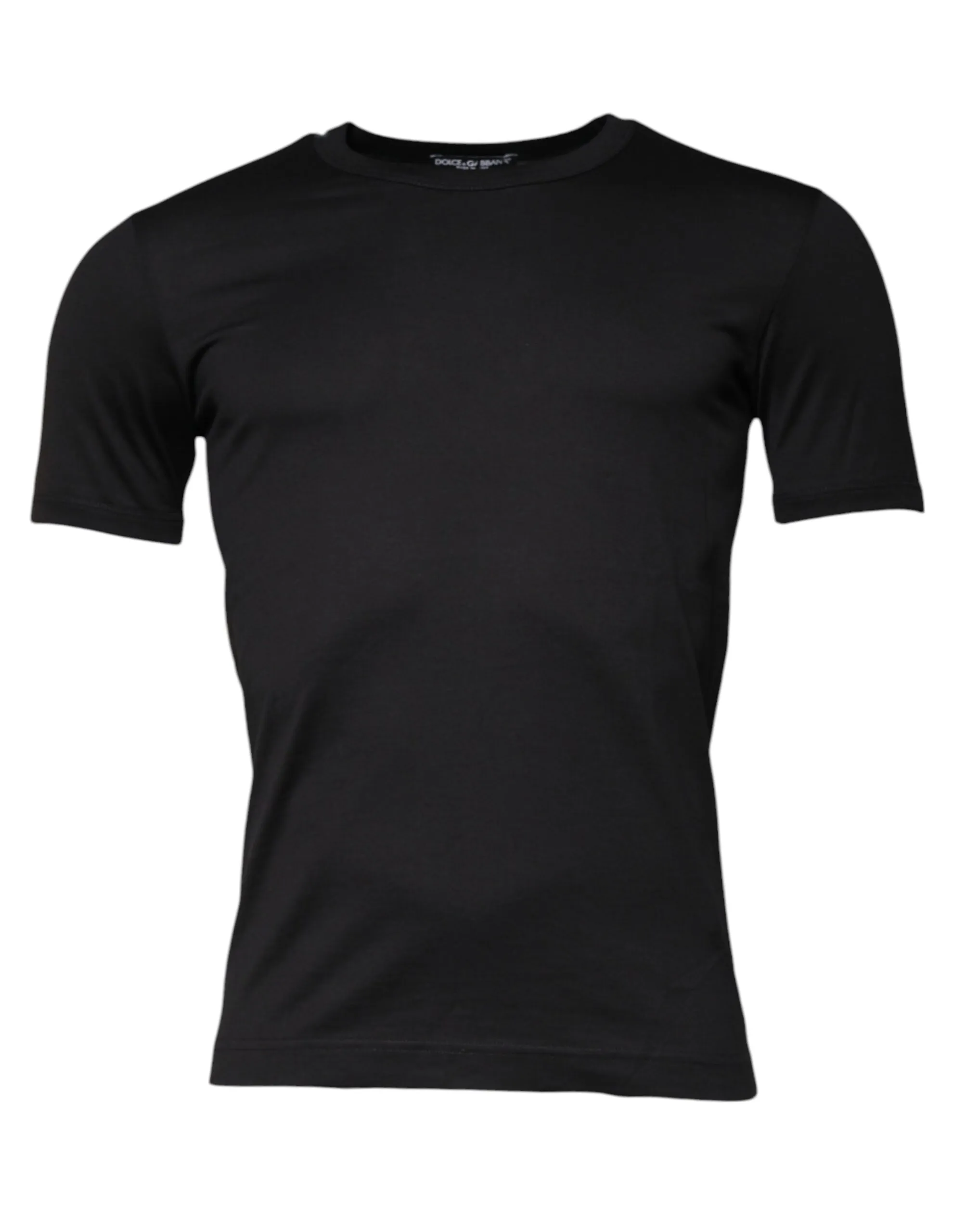 Dolce & Gabbana Men's Black Cotton Crew Neck Short Sleeves T-shirt
