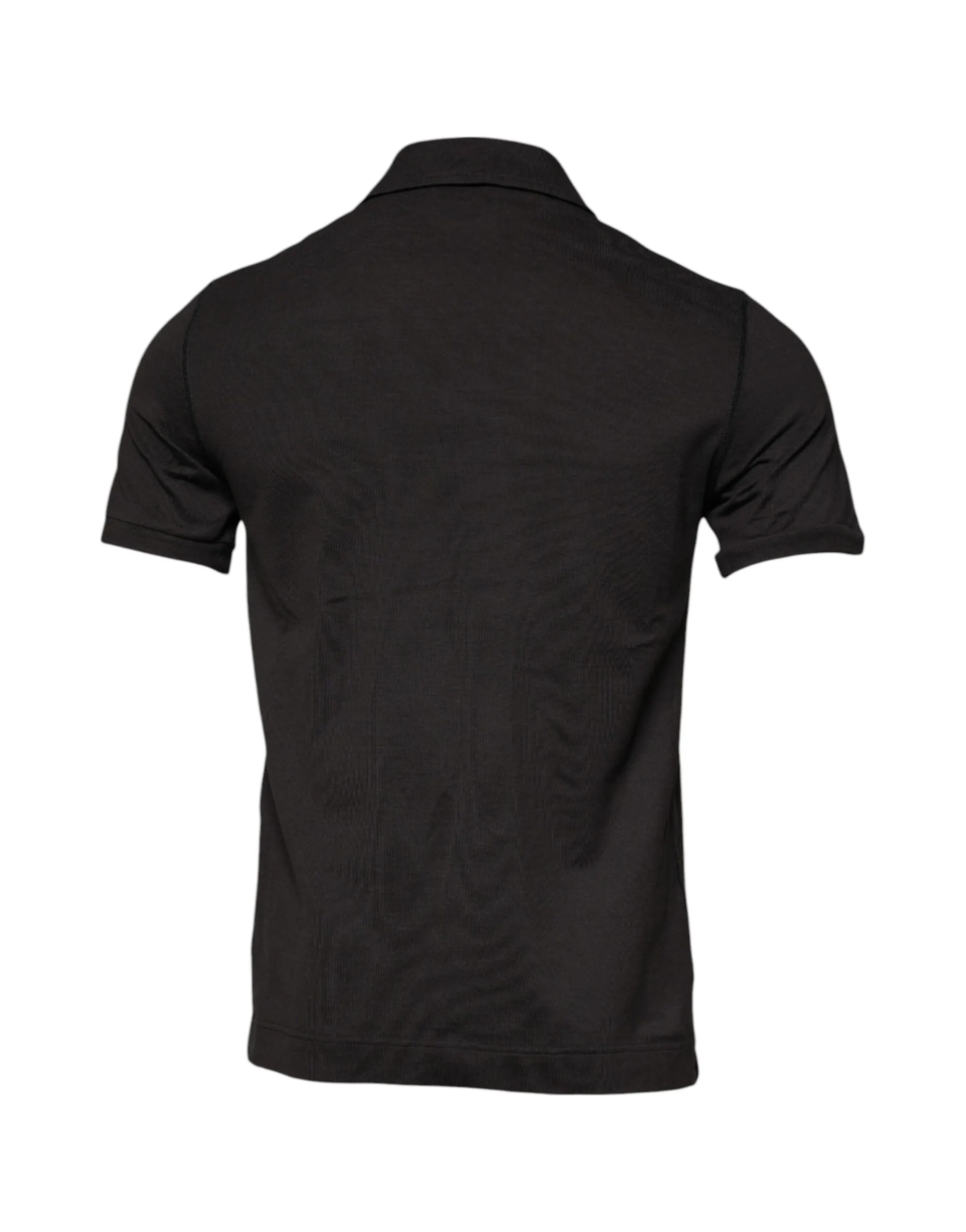 Dolce & Gabbana Men's Dark Gray Collared Short Sleeves Polo T-shirt
