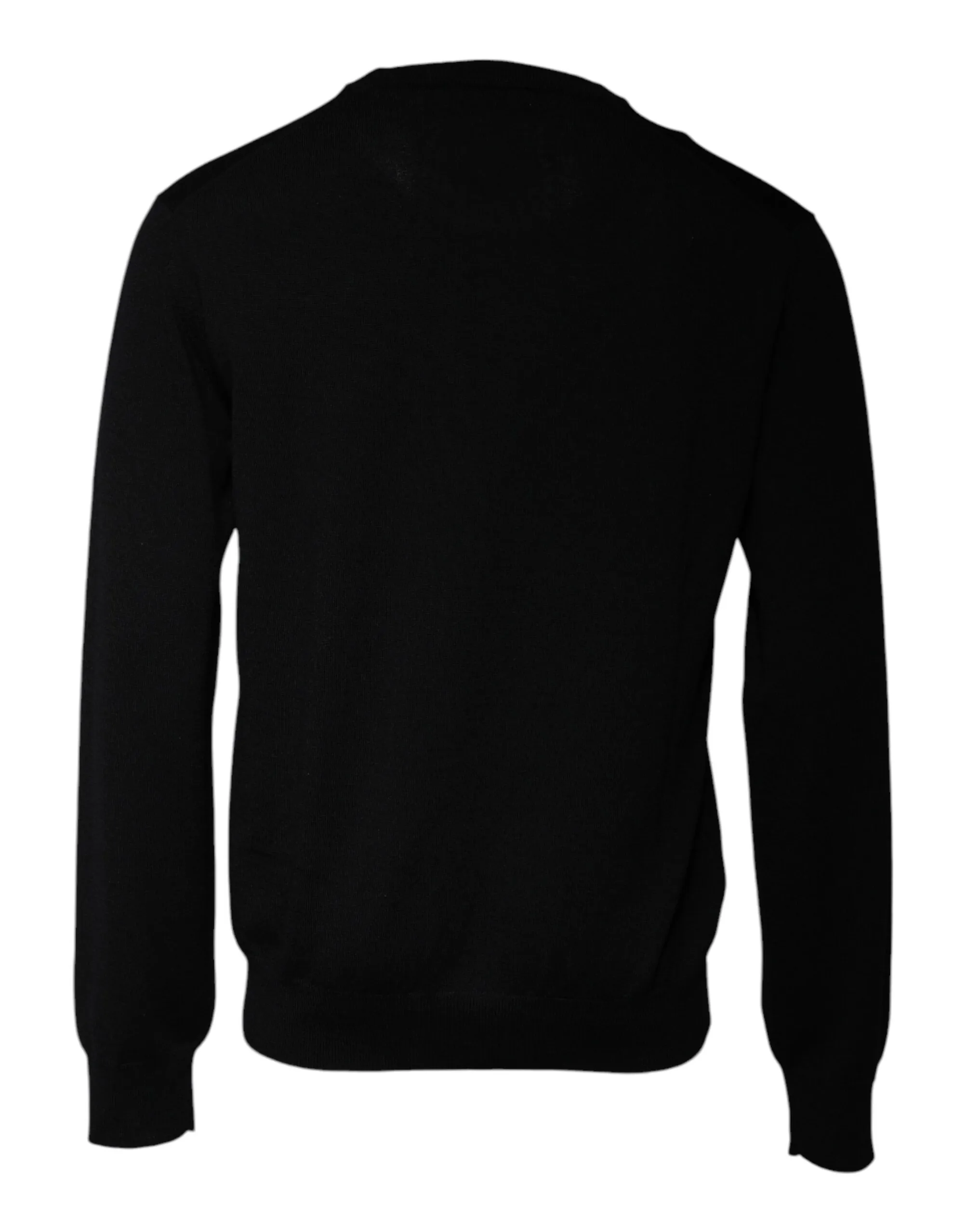 Dolce & Gabbana Men's Black Wool Crew Neck Pullover Sweater
