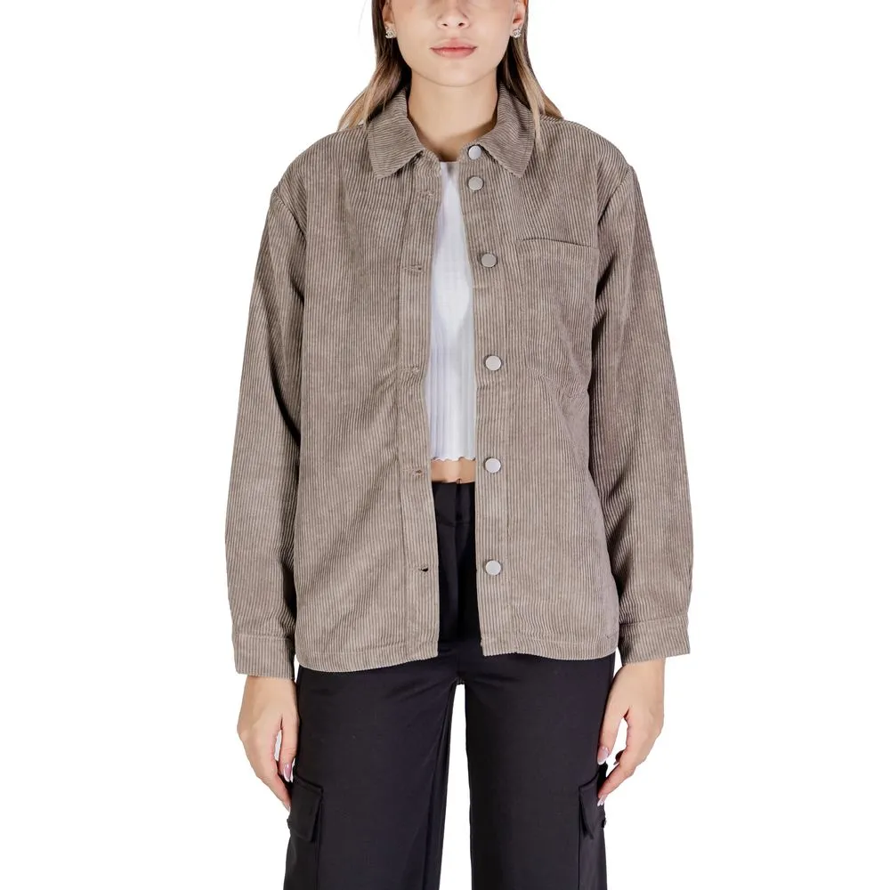 Jacqueline De Yong Women's Beige Polyester Shirt