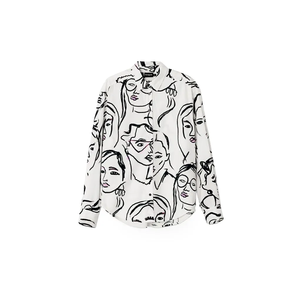 Desigual Women's White Cotton Sweater