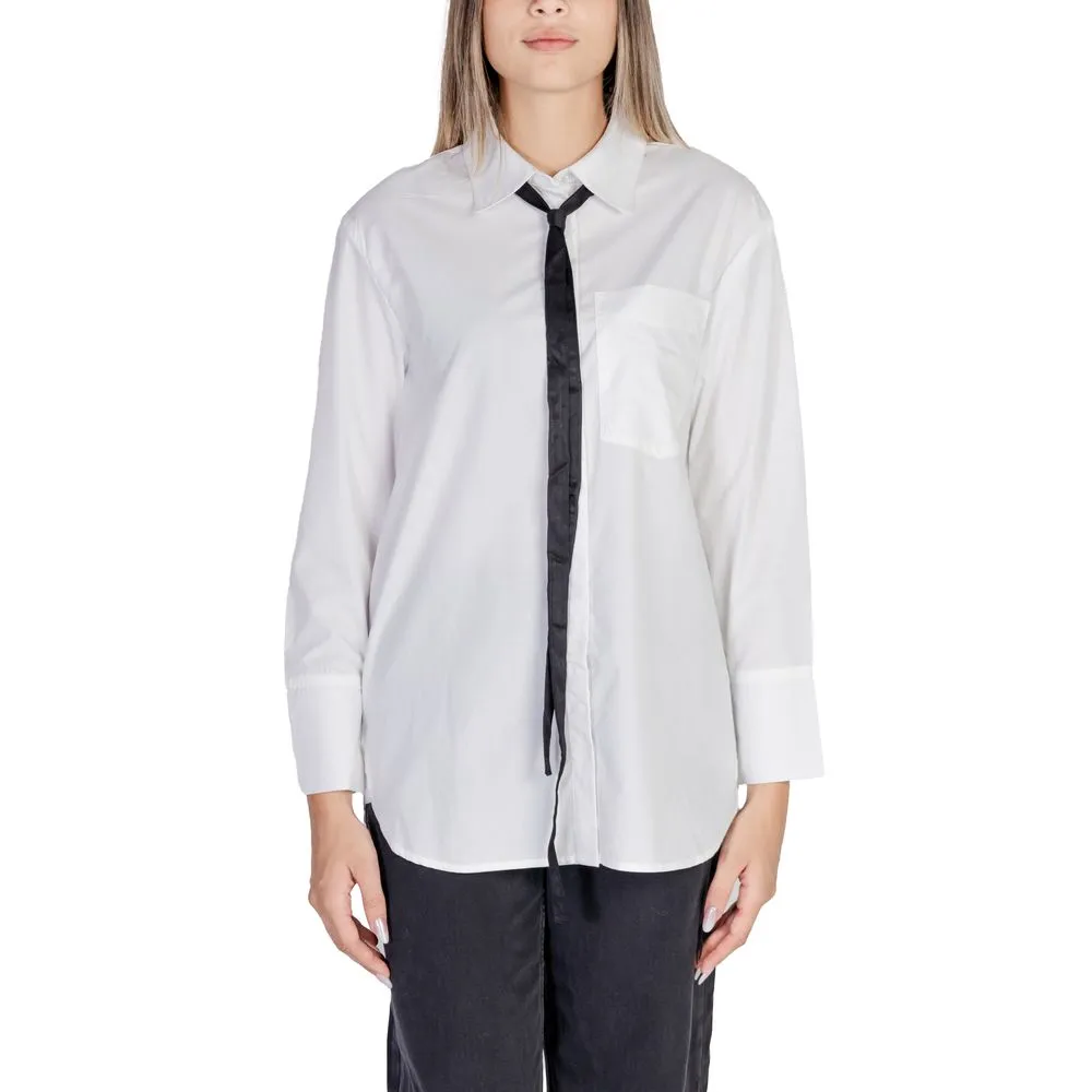 Only Women's White Cotton Shirt