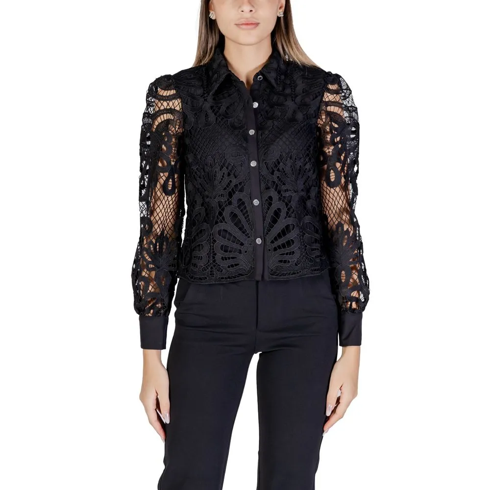 Morgan De Toi Women's Black Polyester Sweater