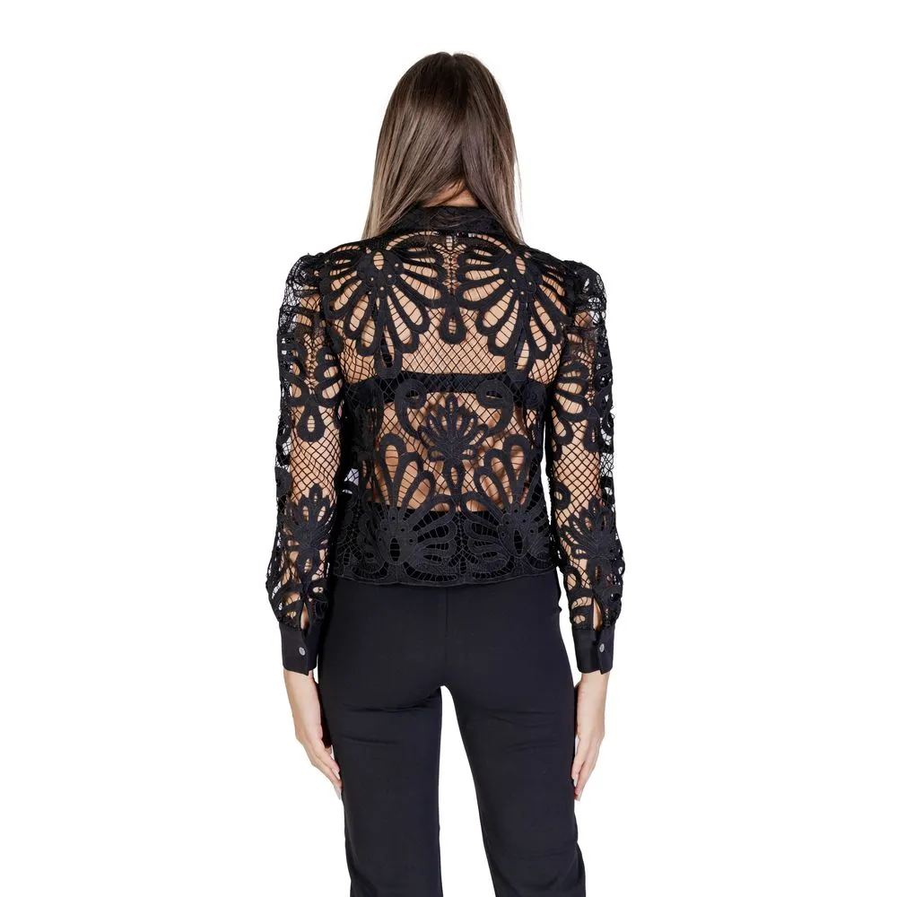Morgan De Toi Women's Black Polyester Sweater