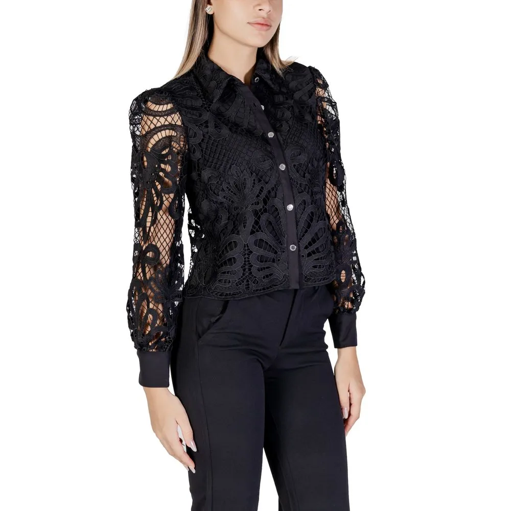 Morgan De Toi Women's Black Polyester Sweater