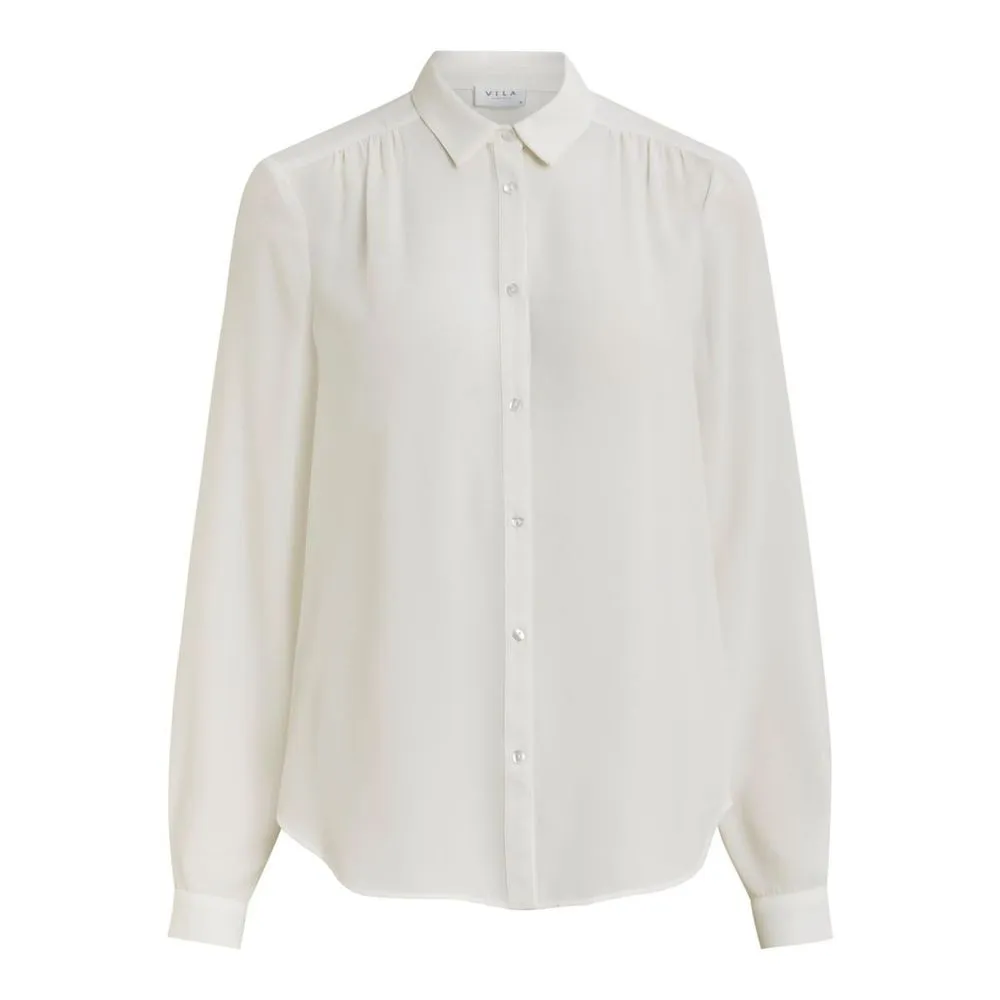 Vila Clothes Women's White Polyester Sweater