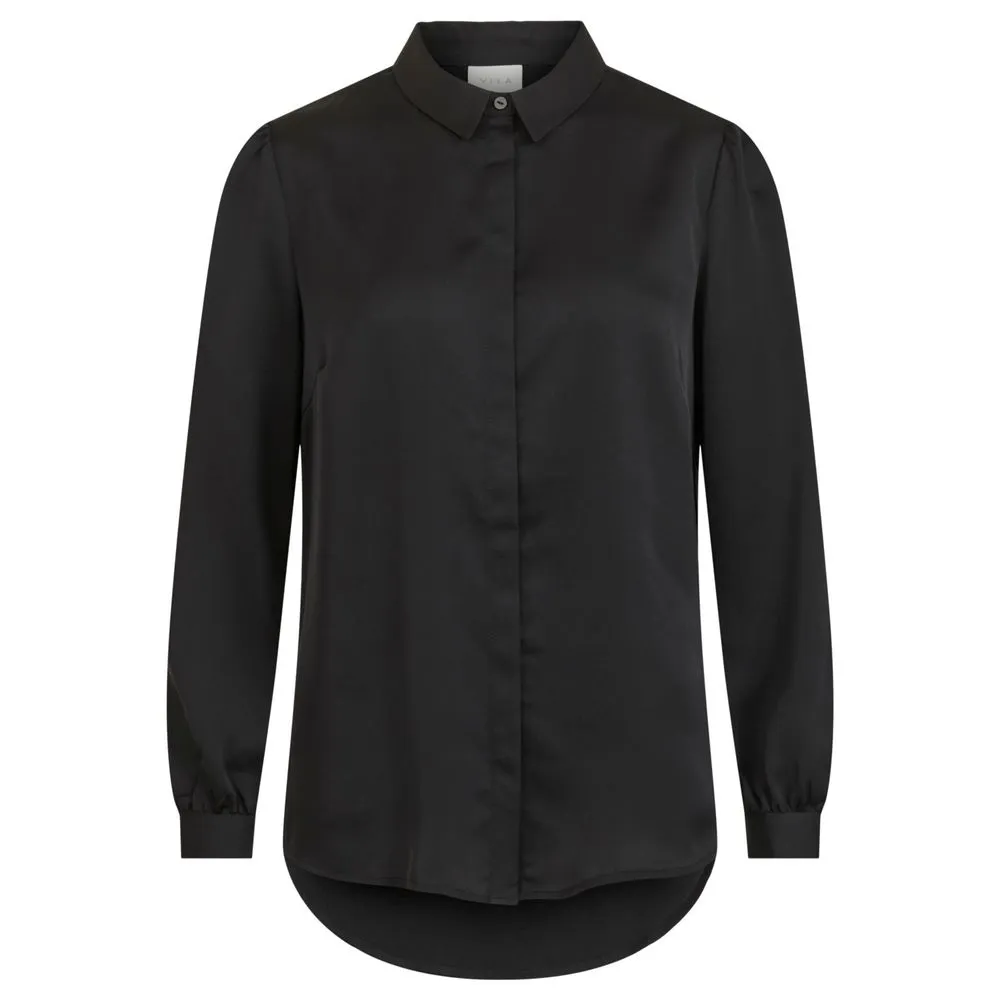 Vila Clothes Women's Black Polyester Shirt